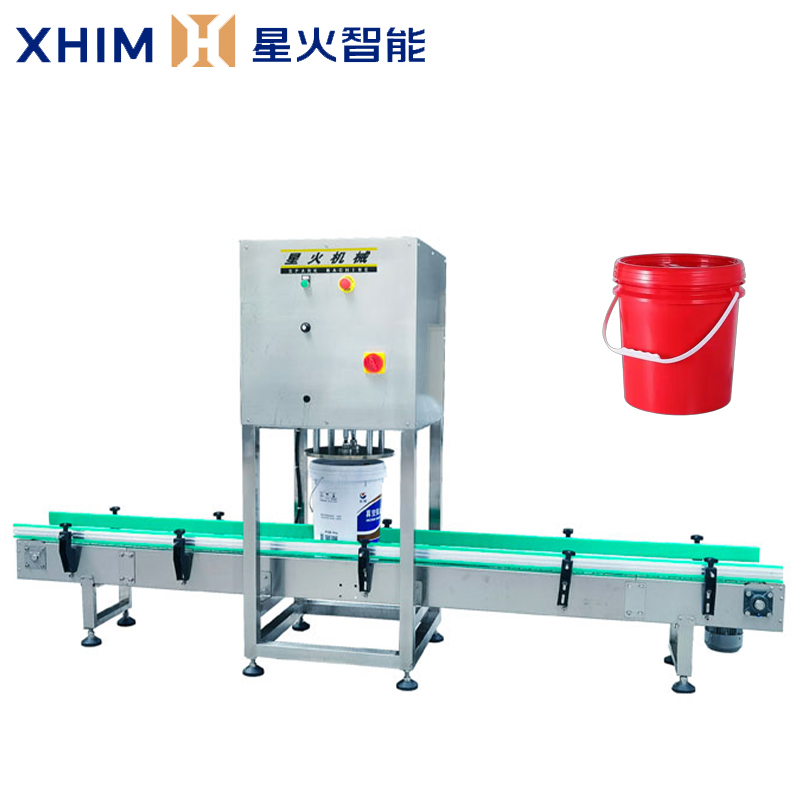 全自動(dòng)廣口壓蓋機(jī)-塑料桶封蓋機(jī)