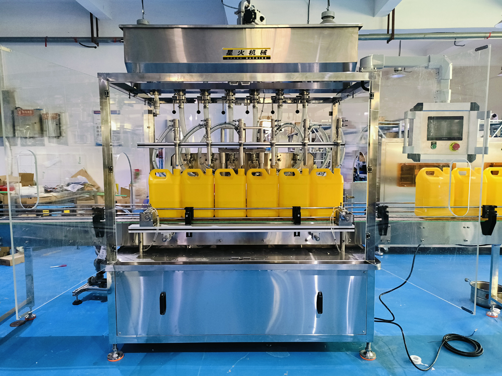 全自動(dòng)多頭液體灌裝機(jī)生產(chǎn)線(xiàn)