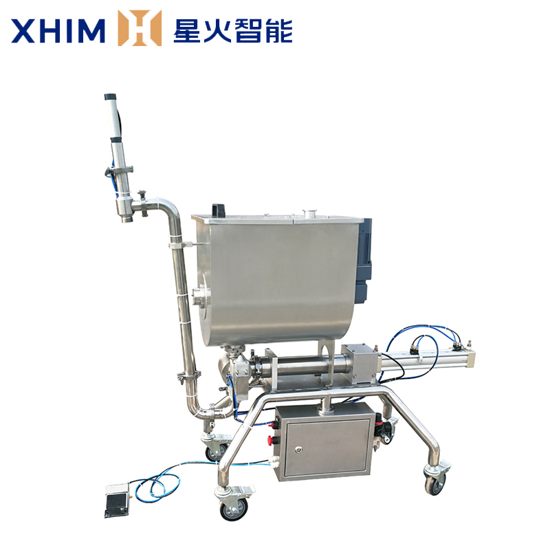 半自動(dòng)醬料灌裝機(jī)-單頭顆粒醬灌裝機(jī)械