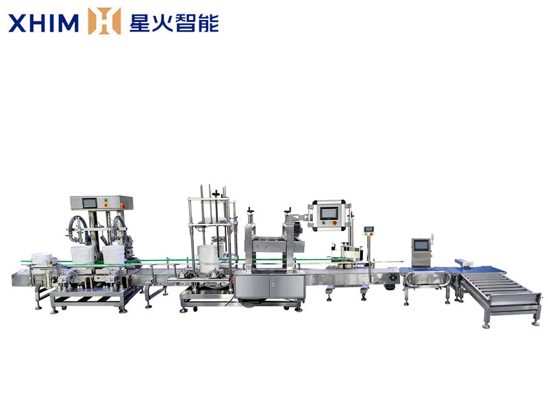 全自動化工液體稱重灌裝機(jī)生產(chǎn)線-灌裝